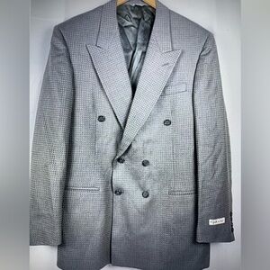 Zegnorelli Colazione Basso Made In Italy Men’s Worsted Wool Silk Blazer Sz 40L